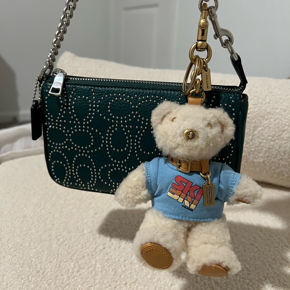 ⛔️ SOLD ⛔️ - COACH  Shearling Fur Teddy Ski Bear Key Chain Bag Charm